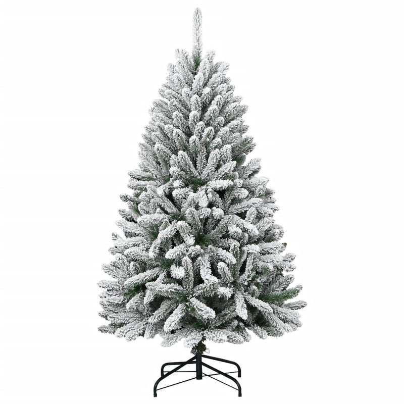 vidaXL csuklópántos műkarácsonyfa hóval 150 cm
