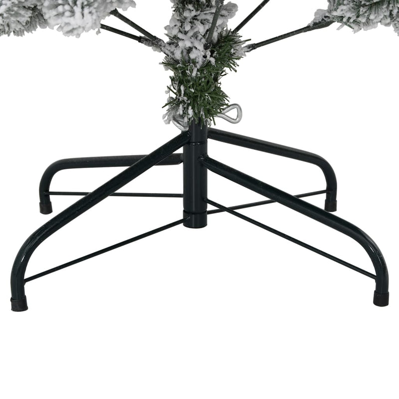 vidaXL csuklópántos műkarácsonyfa hóval 150 cm