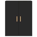 vidaXL 2 db fekete szerelt fa falra szerelhető szekrény