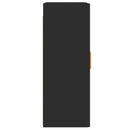 vidaXL 2 db fekete szerelt fa falra szerelhető szekrény