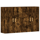 vidaXL 2 db füstös tölgy színű falra szerelhető fa éjjeliszekrény