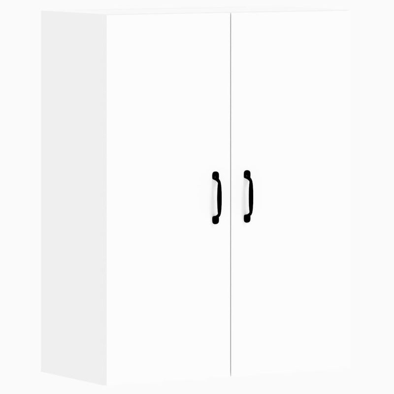 vidaXL 2 db fehér szerelt fa falra szerelhető szekrény