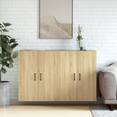 vidaXL 2 db sonoma tölgy színű szerelt fa falra szerelhető szekrény