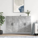 vidaXL 2 db betonszürke szerelt fa falra szerelhető szekrény