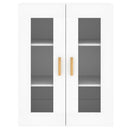 vidaXL 2 db fehér szerelt fa falra szerelhető szekrény