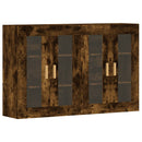 vidaXL 2 db füstös tölgy színű falra szerelhető fa éjjeliszekrény