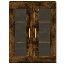 vidaXL 2 db füstös tölgy színű falra szerelhető fa éjjeliszekrény