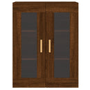 vidaXL 2 db barna tölgy színű szerelt fa fali szekrény