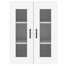 vidaXL 2 db fehér szerelt fa falra szerelhető szekrény