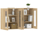 vidaXL 2 db sonoma tölgy színű szerelt fa falra szerelhető szekrény