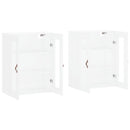 vidaXL 2 db fehér szerelt fa falra szerelhető szekrény