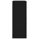 vidaXL 2 db fekete szerelt fa falra szerelhető szekrény