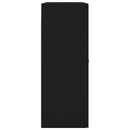 vidaXL 2 db fekete szerelt fa falra szerelhető szekrény