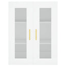 vidaXL 2 db fehér szerelt fa falra szerelhető szekrény