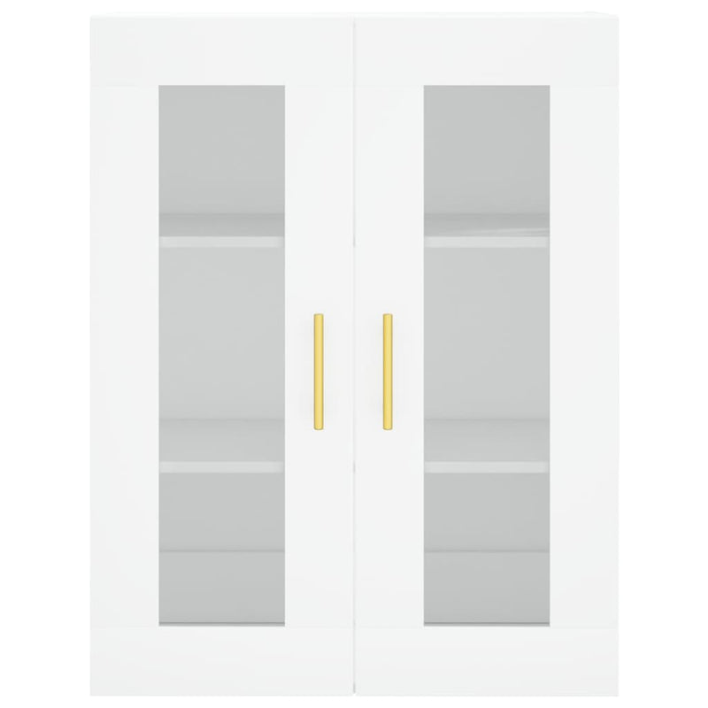 vidaXL 2 db fehér szerelt fa falra szerelhető szekrény