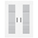 vidaXL 2 db fehér szerelt fa falra szerelhető szekrény