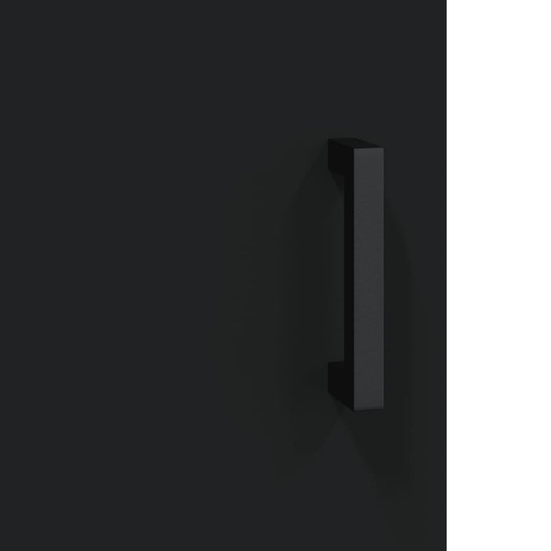 vidaXL 2 db fekete szerelt fa falra szerelhető szekrény