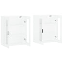 vidaXL 2 db fehér szerelt fa falra szerelhető szekrény