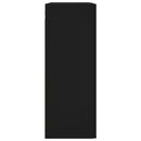 vidaXL 2 db fekete szerelt fa falra szerelhető szekrény