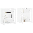 vidaXL 2 db fehér szerelt fa falra szerelhető szekrény