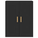 vidaXL 2 db fekete szerelt fa falra szerelhető szekrény