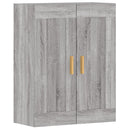 vidaXL 2 db szürke sonoma színű szerelt fa fali éjjeliszekrény