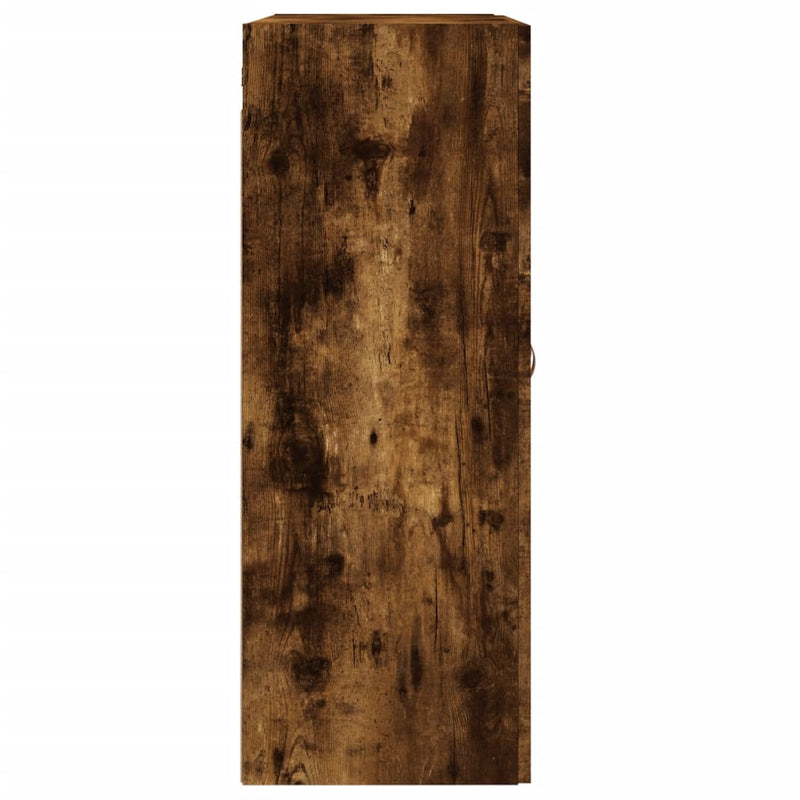 vidaXL 2 db füstös tölgy színű falra szerelhető fa éjjeliszekrény