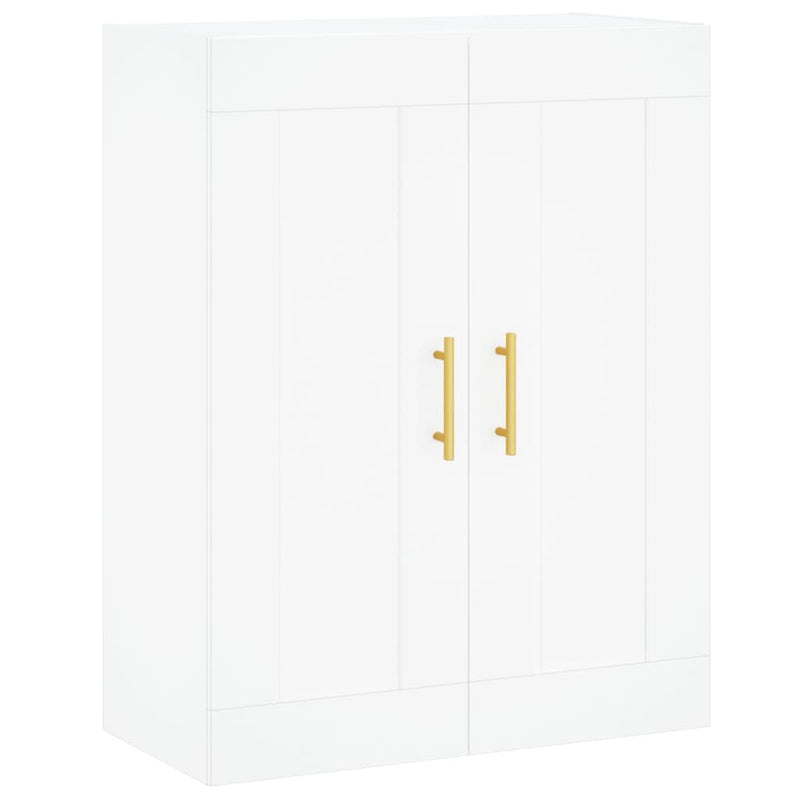 vidaXL 2 db fehér szerelt fa falra szerelhető szekrény