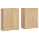 vidaXL 2 db sonoma tölgy színű szerelt fa falra szerelhető szekrény