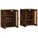 vidaXL 2 db füstös tölgy színű falra szerelhető fa éjjeliszekrény