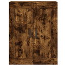 vidaXL 2 db füstös tölgy színű falra szerelhető fa éjjeliszekrény