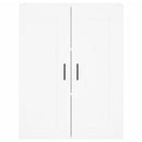 vidaXL 2 db fehér szerelt fa falra szerelhető szekrény