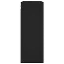 vidaXL 2 db fekete szerelt fa falra szerelhető szekrény