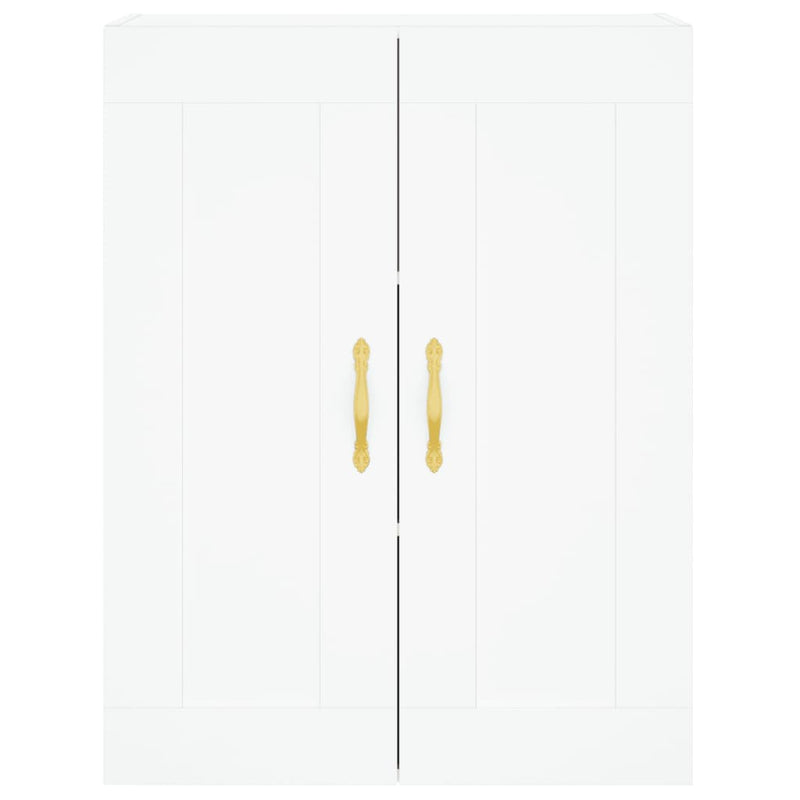 vidaXL 2 db fehér szerelt fa falra szerelhető szekrény