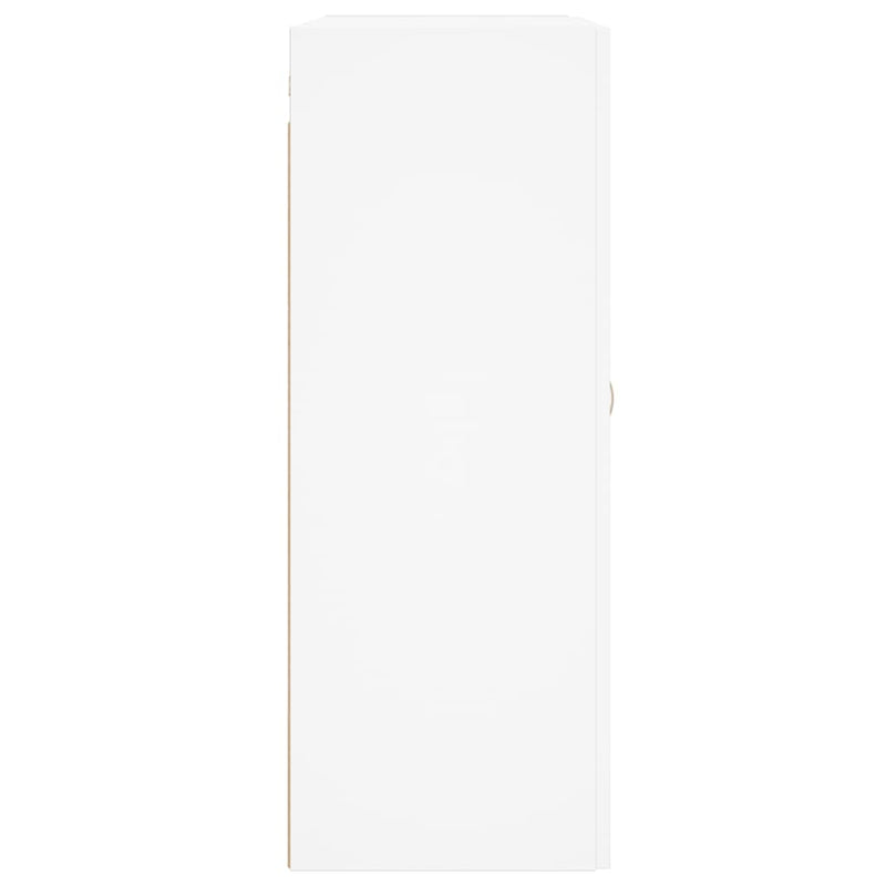 vidaXL 2 db fehér szerelt fa falra szerelhető szekrény