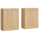 vidaXL 2 db sonoma tölgy színű szerelt fa falra szerelhető szekrény