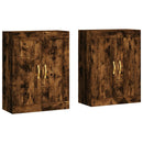 vidaXL 2 db füstös tölgy színű falra szerelhető fa éjjeliszekrény
