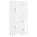 vidaXL fehér szerelt fa magasszekrény 69,5 x 34 x 180 cm