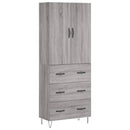vidaXL szürke sonoma szerelt fa magasszekrény 69,5 x 34 x 180 cm