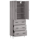 vidaXL szürke sonoma szerelt fa magasszekrény 69,5 x 34 x 180 cm