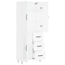 vidaXL fehér szerelt fa magasszekrény 69,5 x 34 x 180 cm