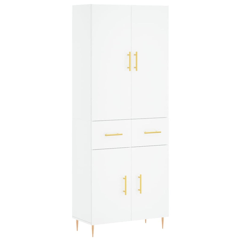 vidaXL fehér szerelt fa magasszekrény 69,5 x 34 x 180 cm