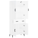 vidaXL fehér szerelt fa magasszekrény 69,5 x 34 x 180 cm