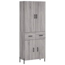 vidaXL szürke sonoma szerelt fa magasszekrény 69,5 x 34 x 180 cm