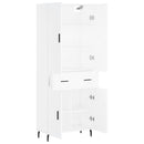 vidaXL fehér szerelt fa magasszekrény 69,5 x 34 x 180 cm