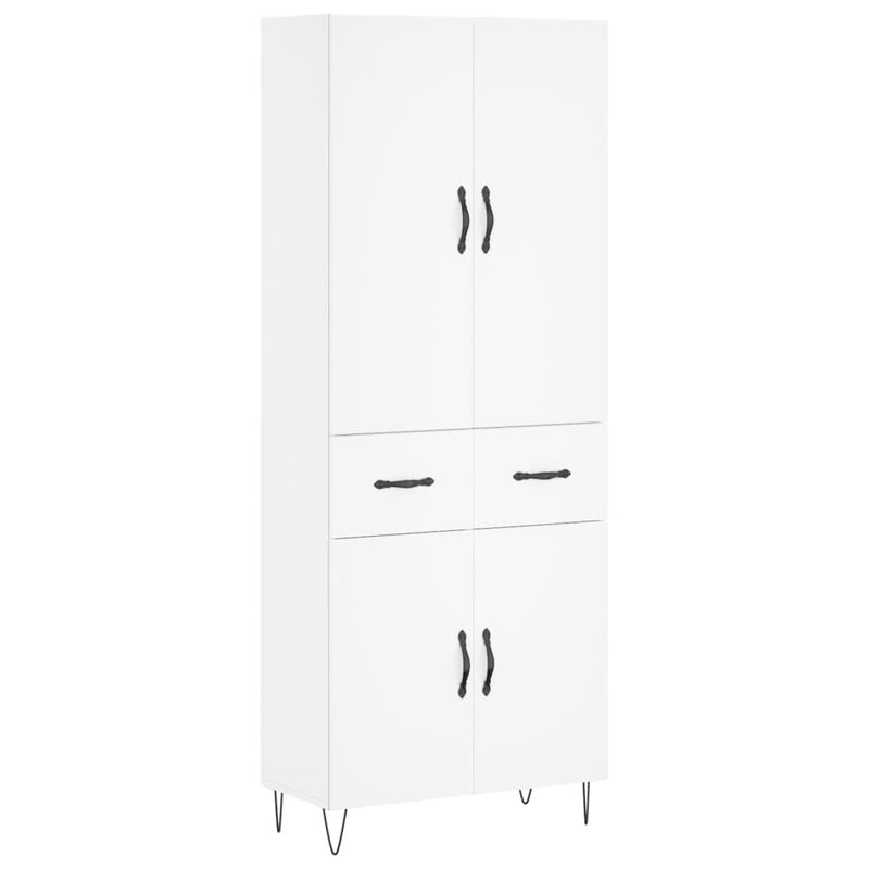 vidaXL fehér szerelt fa magasszekrény 69,5 x 34 x 180 cm