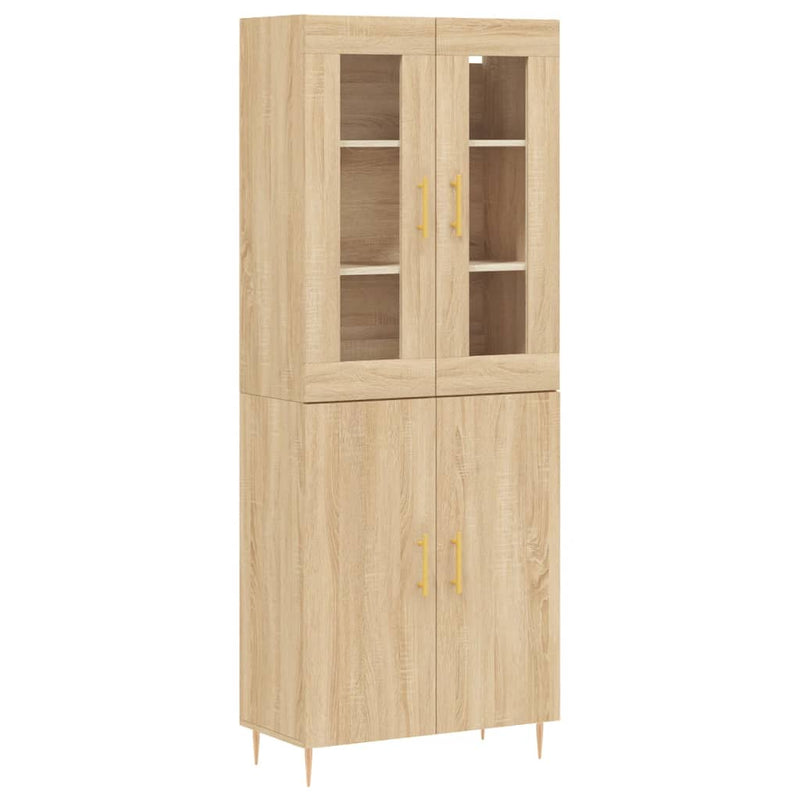 vidaXL sonoma tölgy szerelt fa magasszekrény 69,5 x 34 x 180 cm