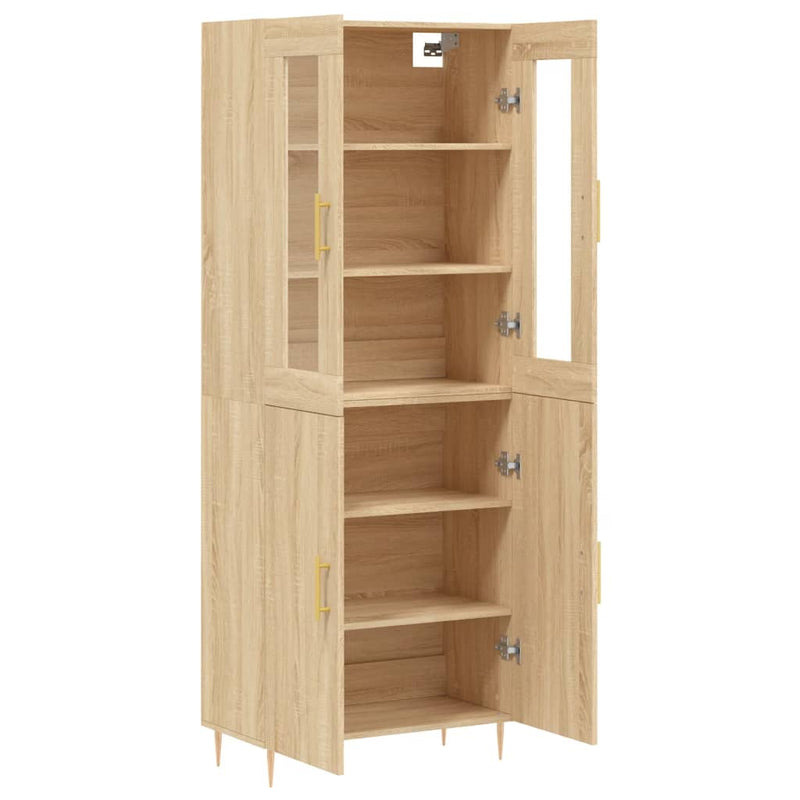 vidaXL sonoma tölgy szerelt fa magasszekrény 69,5 x 34 x 180 cm