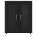 vidaXL fekete szerelt fa magasszekrény 69,5 x 34 x 180 cm