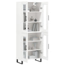 vidaXL fehér szerelt fa magasszekrény 69,5 x 34 x 180 cm